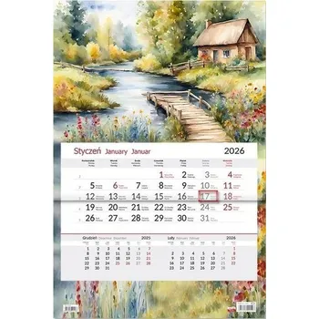 Kalendář Kalendarz 2026 jednodzielny Chatka
