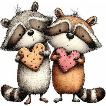 Textilní nažehlovací páska Dante Nažehlovačka Raccoon (3) - 6 x 6 cm