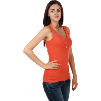 TopMode Dámské žebrované tílko s krajkou 67039