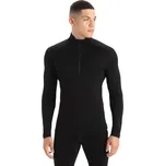 Pánské merino tričko s dlouhým rukávem ICEBREAKER Mens 260 Tech LS Half Zip, Black velikost: L