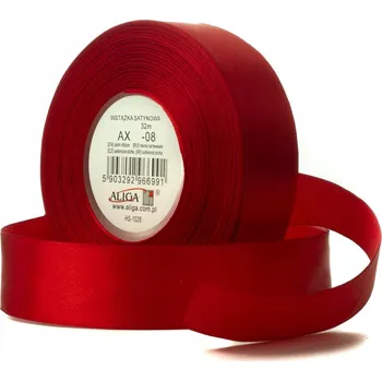 Stuha Saténová stuha 32 m x 0,6 cm červená