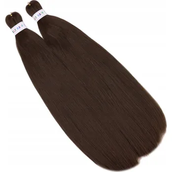 Příčesek Syntetické vlasy Kanekalon 2 culíky 70 cm hnědé