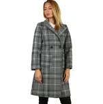 TopMode Dámský šedý kostkovaný kabát 497457