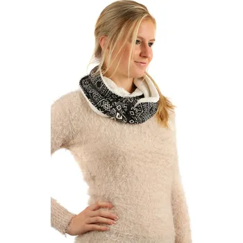 Šála TopMode Nádherný oboustranný šátek s kožíškem 175171