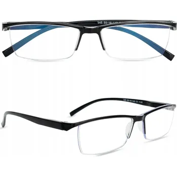 Brýle na čtení s půlrámečkem Unisex pro práci Blue Control Pouzdro Dioptrie +3,5