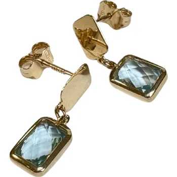 Náušnice Lillian Vassago Zlaté visací náušnice zdobené topazem LLV06-GER438T