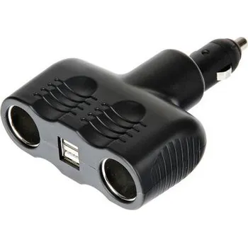 Zástrčka zapalovače - rozdvojka 12/24 V + USB