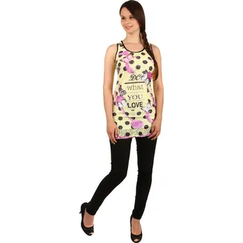 TopMode Dámské prodloužené tílko se vzorem 139279