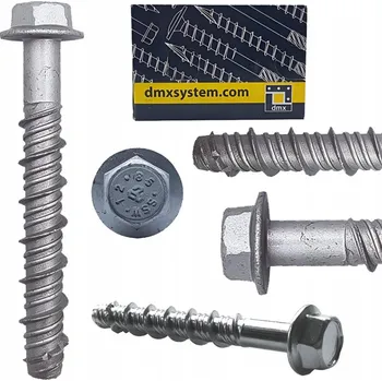 Vrták Šrouby do betonu Domax 10,5 x 130 mm 50 ks