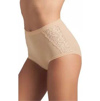 Kalhotky TopMode Bavlněné krajkové kalhotky s vysokým pasem 2 ks 824443