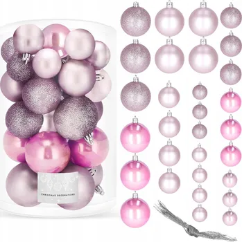 Vánoční dekorace Zdobená Vánoční Koule , Hladká Vánoční Koule , vánoční koule cetek 6 cm 30 ks