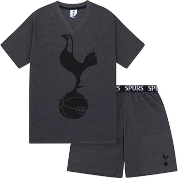 Pánské pyžamo TOTTENHAM HOTSPUR FC Pánské pyžamo Tottenham Hotspur FC, šedé, krátký rukáv Velikost: M