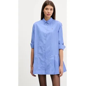 Dámské šaty Bavlněné šaty Tommy Jeans DW0DW21947 modrá 55X, vel. S