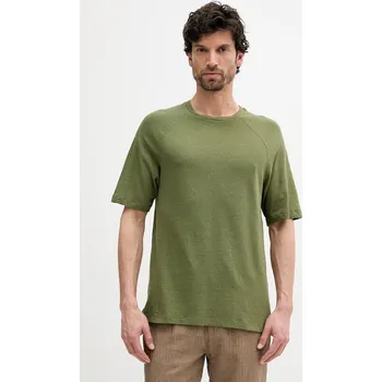 Pánská móda Plátěné tričko United Colors of Benetton 3UTFU10A5 zelená 91X, vel. L