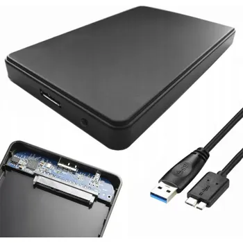 POUZDRO NA DISK 2,5" RÁMEČEK PRO SSD HDD SATA POUZDRO ADAPTÉR USB 3.0 KABEL