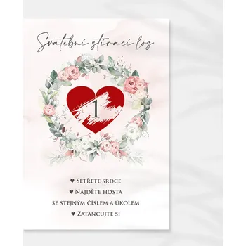 Svatební dekorace Svatební stírací los 248