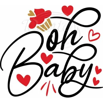 Textilní nažehlovací páska Dante Nažehlovačka Oh Baby - 12 x 11 cm