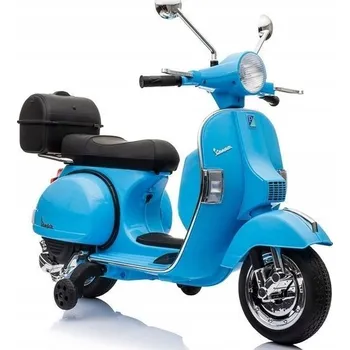 Dětské elektrovozidlo SKÚTR NA AKUMULÁTOR MOTORKA VESPA ELEKTRICKÁ PRO DĚTI MODRÁ