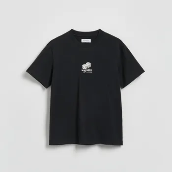 Pánské tričko Reserved - Tričko regular s potiskem - černý - WD044-99X - WD044-99X-S