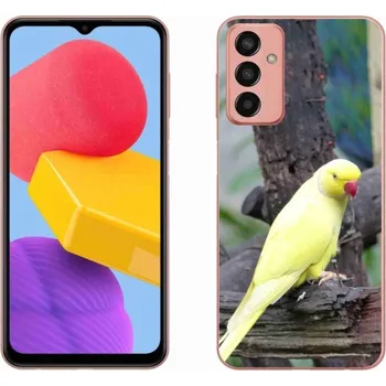 Pouzdro na mobilní telefon Gelový kryt mmCase na Samsung Galaxy M13 - papoušek alexandr žlutý