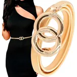 Camerazar Zlatý kovový pásek s pružinou a kroužky pro stylový look