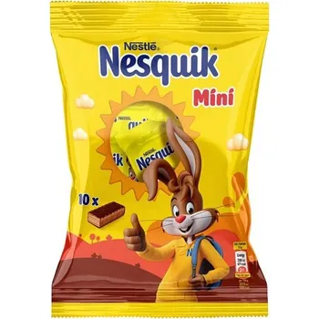 NESQUIK Mini, oplatky s mléčnou náplní v mléčné čokoládě, 170g