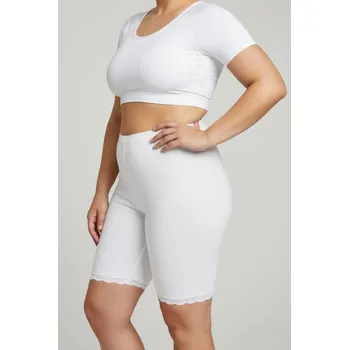 Kalhotky TopMode Bavlněné krajkové boxerky s dlouhou nohavičkou 2 PACK 703160