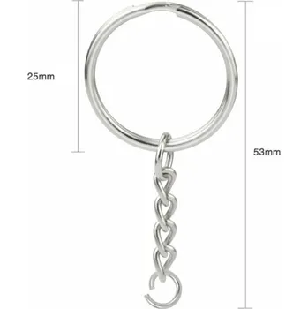 PourArt Klíčenka stříbrná 0079 20mm 10ks