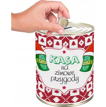 Pokladnička POKLADNIČKA PLECHOVKA NA PENÍZE DÁREK K SV. MIKULÁŠI PRO DĚTI Y4