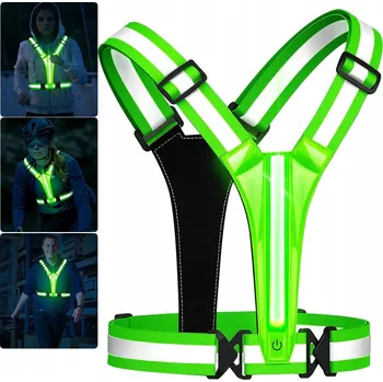 Dámská vesta Běžecká vesta se dvěma LED světly, reflexní vesta