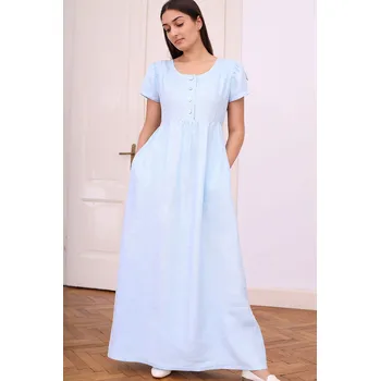 Dámské šaty Lotika Dlouhé šaty s knoflíčky ze 100% lnu 1089957