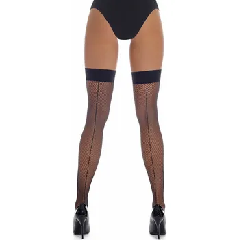 Dámské punčochy TopMode Síťované samodržící punčochy s ozdobným švem 20 DEN 671489