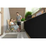 Balkonová ratanová zástěna MALMO, černá, výška 110 cm šířka různé rozměry 1300 g/m2 MyBestHome Rozměr: 110x300 cm