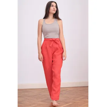 Dámské kalhoty TopMode 100 % lněné kalhoty 951988