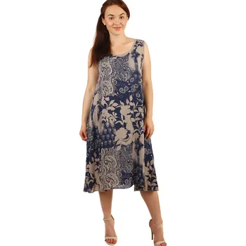 Dámské šaty TopMode Volné šaty s květinovým vzorem a krajkovou vsadkou - i pro plnoštíhlé 234270