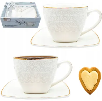 Šálek s podšálkem 2+2 Bella Fiore porcelán 240 ml