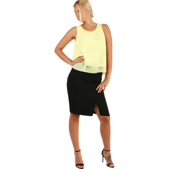 Dámská sukně TopMode Dámská černá business sukně - i pro plnoštíhlé 241108