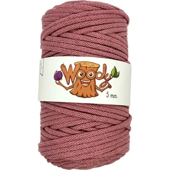Příze Woody 5 mm – Starorůžová (50m)
