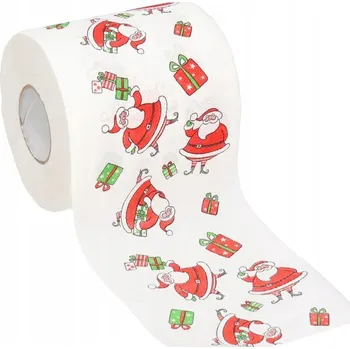 Toaletní papíry VÁNOČNÍ TOALETNÍ PAPÍR SE SANTOU VESELÝ DÁREK SUVENÝR DEKORACE