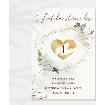 Svatební dekorace Svatební stírací los 275