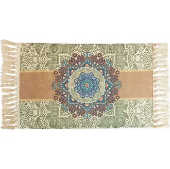 Koberec KOUPELNOVÁ PŘEDLOŽKA / KOBEREC 60x90 cm + 20 cm třásně, styl NORDIC