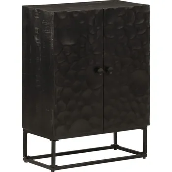 Příborník do zásuvky Příborník černý 55x30x76 cm masivní mangovníkové dřevo a železo - 8721012215573