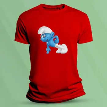 Dětské bavlněné tričko Hefty Smurf Červená velikost 128