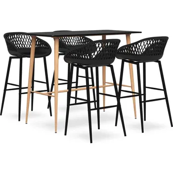 Jídelní set 5dílný barový set černý - 8720286173022