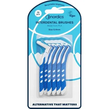 Zubní kartáček Manuální kartáčky Nordics mezizubní z PLA 0,4 mm 10 ks
