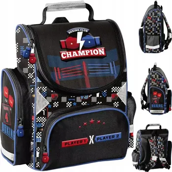 Školní batoh Školní batoh jednokomorový Paso černý, červený, modrý, vícebarevný