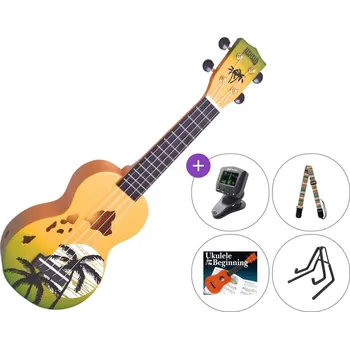 Strunný nástroj Mahalo Hawaii SET Hawaii Green Burst Sopránové ukulele