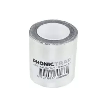 Phonic Trap Tape Silver lepicí páska – 50 mm x 5 m (Stříbrné aluminiové pásky PHONIC TRAP si poradí s extrémně vysokými i nízkými teplotami, světlem, prachem a vlhkostí. Lepící pásky pro izolaci a hydroizolaci potrubí PHONIC TRAP, topných, ventilačních ne