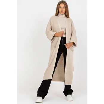 Dámský svetr TopMode Vlněný dlouhý kardigan 865867