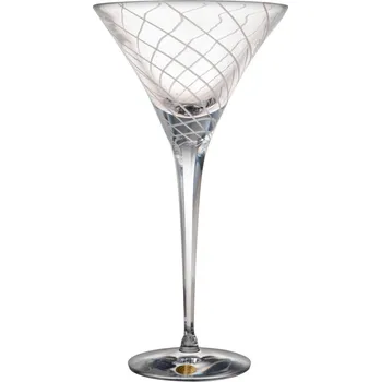 Sklenice Broušená sklenice s pruhy, Glamour Crystal, 200 ml, 6 ks